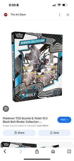 Pokemon Scarlet & Violet Black Bolt Binder Collection Box 196214129238 - Image 2