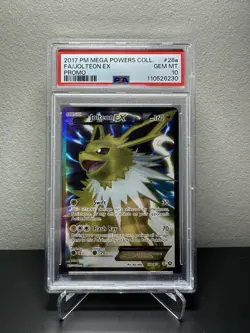 2017 Pokemon Mega Powers Collection Promo #28a Jolteon EX F.A. PSA 10 GEM MINT - Image 1