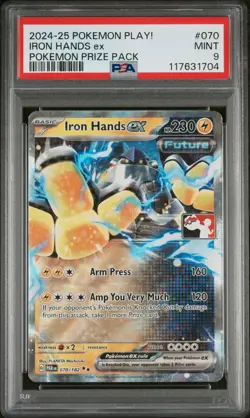 2024-2025 POKEMON PLAY! POKEMON PRIZE PACK #070 IRON HANDS EX PSA 9 - Image 1