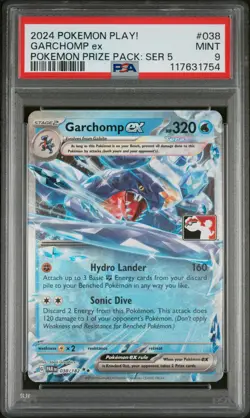 2024 POKEMON PLAY! POKEMON PRIZE PACK: SER 5 #038 GARCHOMP EX PSA 9 - Image 1