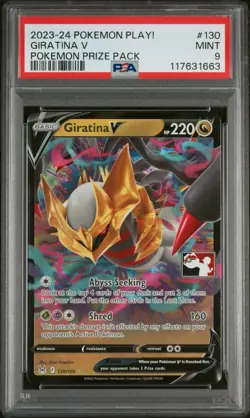 2023-2024 POKEMON PLAY! POKEMON PRIZE PACK #130 GIRATINA V PSA 9 - Image 1