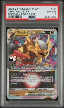 2023-2024 POKEMON PLAY! POKEMON PRIZE PACK #131 GIRATINA VSTAR PSA 8 - Image 1