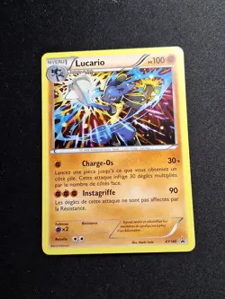 SWIRL SORTIE DE COFFRET NM taille standard Lucario XY140 Promo Carte Pokemon FR - Image 1