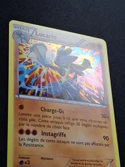 SWIRL SORTIE DE COFFRET NM taille standard Lucario XY140 Promo Carte Pokemon FR - Image 2