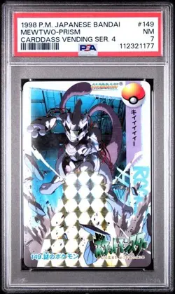 PSA 7 POKEMON JAPANESE BANDAI Armored MEWTWO PRISM CARDDASS VENDING SERIES #149 - Image 1