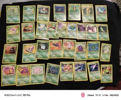 Vintage Pokemon Grass Lot 30 Cards Commons - Image 1