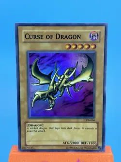 Yugioh Curse Of Dragon LOB-066 Super Rare Original Print NM - Image 2