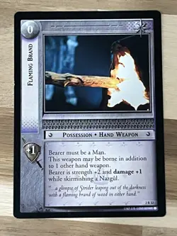 Awesome Lord Of The Rings LOTR TCG Card Flaming Brand 2R32 LP - Image 1