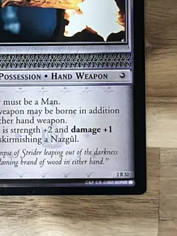 Awesome Lord Of The Rings LOTR TCG Card Flaming Brand 2R32 LP - Image 4