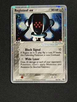 Registeel ex 100/106 Emerald Holo Rare Pokemon Card TCG Nintendo 2005 Vintage - Image 1