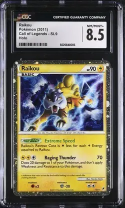 Raikou SL9 CGC 8.5 Call of Legends Holo Pokemon Card - Image 1