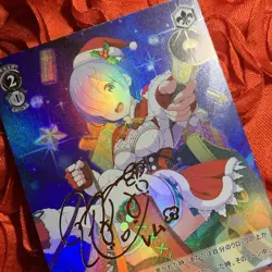 Rem RE: ZERO CHRISTMAS MAIDEN Goddess Waifu Anime ACG Girl Foil Card - Image 5
