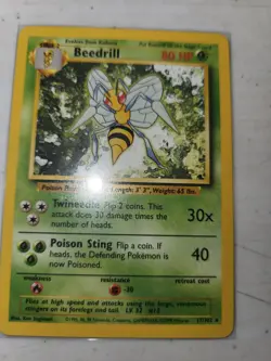 Beedrill 17/102 Rare - Base Set Pokemon Card WOTC 1999 - NM/LP Vintage - Image 1