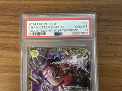 One Piece Card Charlotte Katakuri OP03 123 PSA10 Championship 2024 Promo SEC - Image 2