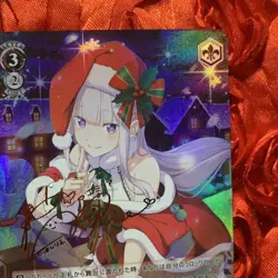Emilia RE: ZERO CHRISTMAS MAIDEN Goddess Waifu Anime ACG Girl Foil Card - Image 5