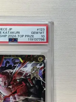 One Piece Card Charlotte Katakuri OP03 123 PSA10 SEC Championship Promo - Image 3