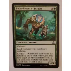 MTG Magic: The Gathering Embodiment Of Insight 131/184 Green Oath Of The Gatewat - Image 1