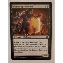 MTG Magic The Gathering Clattering Skeletons 093/281 Creature Black Adventures I - Image 1