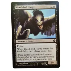 MTG Magic The Gathering Blood-Toll Harpy Black Creature Card Black Theros - Image 1