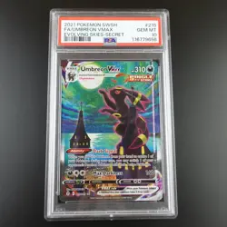 PSA 10 Umbreon Vmax 215/203 Evolving Skies Alternative Art Graded Pokemon Card - Image 1
