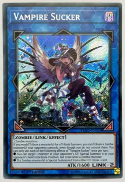 FLOD-EN050 Vampire Sucker - Secret Rare 1st Edition Lightly Played YuGiOh Card - Image 1