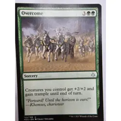 MTG Magic The Gathering Overcome Sorcery Card Green Hour Of Devastation - Image 1