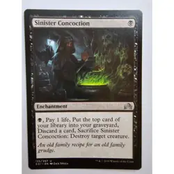 MTG Magic The Gathering Sinister Concoction Enchantment Card Black Shadows Over - Image 1