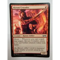 MTG Akroan Crusader Magic The Gathering Card Red Ultimate Masters Creature - Image 1