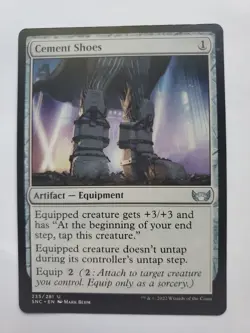 MTG Magic The Gathering Card Cement Shoes Artifact Equipment Streets Of New Cape - Image 1
