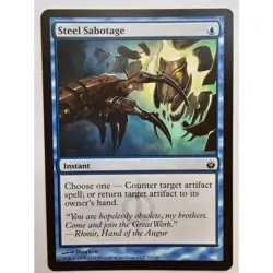 MTG Magic The Gathering Steel Sabotage Instant Card Blue Mirrodin Beseiged - Image 1