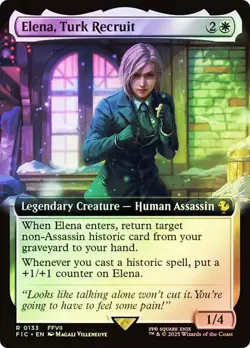 MAGIC FINAL FANTASY ELENA, TURK RECRUIT (EXTENDED) (FOIL) R 133 FIN MTG FCA TCG - Image 1
