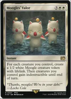 Moogles' Valor MTG Final Fantasy (FIN) Rare #0027 M/NM - Image 1