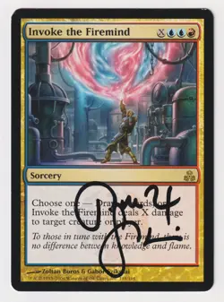 Signed Invoke the Firemind HP Guildpact Artist Zoltan Boros & Gabor Szikszai MTG - Image 1