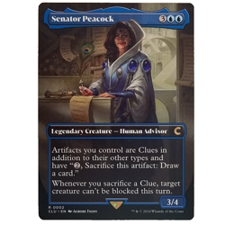 x4 Senator Peacock CLU MTG M/NM Playset Borderless Rare Blue Legendary Creature - Image 1