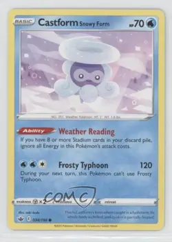 Castform Snowy Form Pokemon Sword & Shield Chilling Reign #034 00jz - Image 1