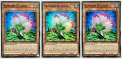 3 x PHNI-EN003 Samsara D Lotus - Super Rare 1st Edition LP/NM YuGiOh Cards - Image 1