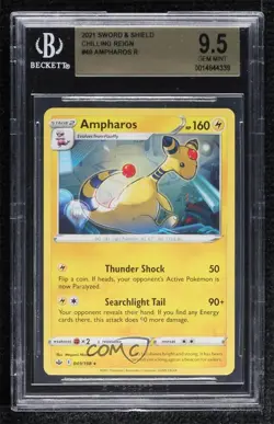 Ampharos Pokemon Sword & Shield Chilling Reign BGS 9.5 GEM MINT 18ut - Image 1