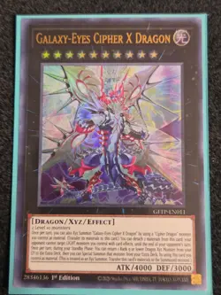 Yugioh Galaxy-Eyes Cipher X Dragon GFTP-EN011 Ultra Rare 1st Edition NM X1 - Image 1