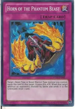 YUGIOH Horn of the Phantom Beast TU07-EN005 Super Rare Light-played LP - Image 1