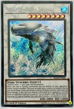 BLLR-EN020 White Aura Whale - Secret Rare 1st Edition Near Mint YuGiOh Card - Image 1