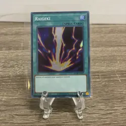 YUGIOH RAIGEKI SUPER RARE SDCH-EN021 1ST EDITION - Image 1
