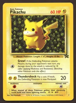 Pokemon "Ivy" PIKACHU Card BLACK STAR PROMO Set #1 Wizard of the Coast League - Image 1