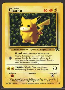 Pokemon "Ivy" PIKACHU Card BLACK STAR PROMO Set #1 Wizard of the Coast League - Image 1