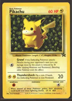 Pokemon "Ivy" PIKACHU Card BLACK STAR PROMO Set #1 Wizard of the Coast League - Image 1