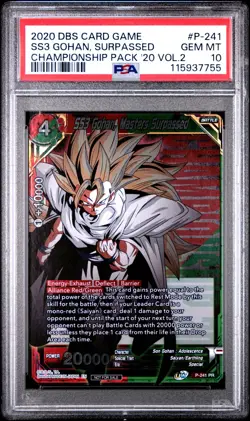 SS3 Gohan, Masters Surpassed FOIL P-241 PR Dragon Ball Super Card PSA 10 - Image 1
