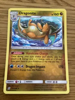 Dragonite Pokemon Card 151/236 Reverse Holo- Used - Unified Minds - Image 1