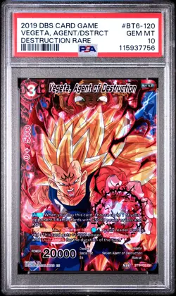 Vegeta Agent of Destruction BT6-120 DR FOIL Dragon Ball Super Card PSA 10 - Image 1
