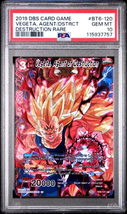Vegeta Agent of Destruction BT6-120 DR FOIL Dragon Ball Super Card PSA 10 - Image 3