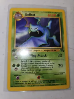 Golbat 34/62 - 1st Edition Fossil Set - Vintage Pokemon Card 1999 WOTC - LP/NM - Image 1