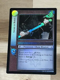 Awesome Lord Of The Rings LOTR TCG Card Sword Of Rohan FOIL 4C291 LP - Image 1